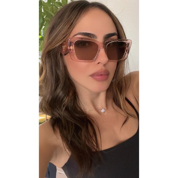 NEW Prada PR08YS Symbole Sunglasses in Peach Pink - Picture 3 of 11